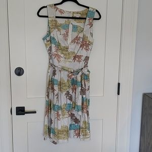 Monsoon dress, 60's style, beach pattern